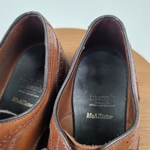Allen Edmonds McAllister Brogue Wingtip Oxford Brown Leather‎ Dress Shoes 10 D main image 10